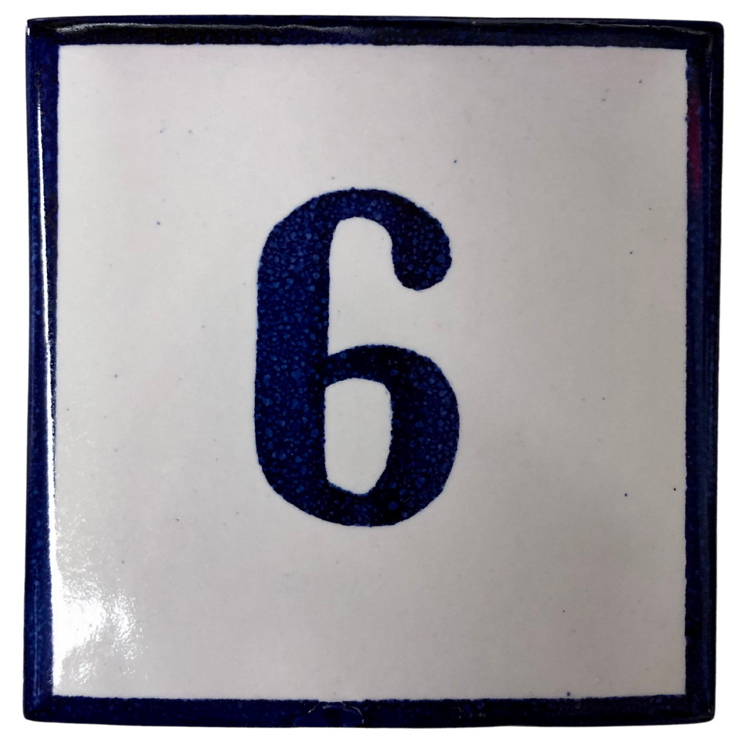 Cerâmica Vieira Hand-Painted Portuguese Numbered Tile 6