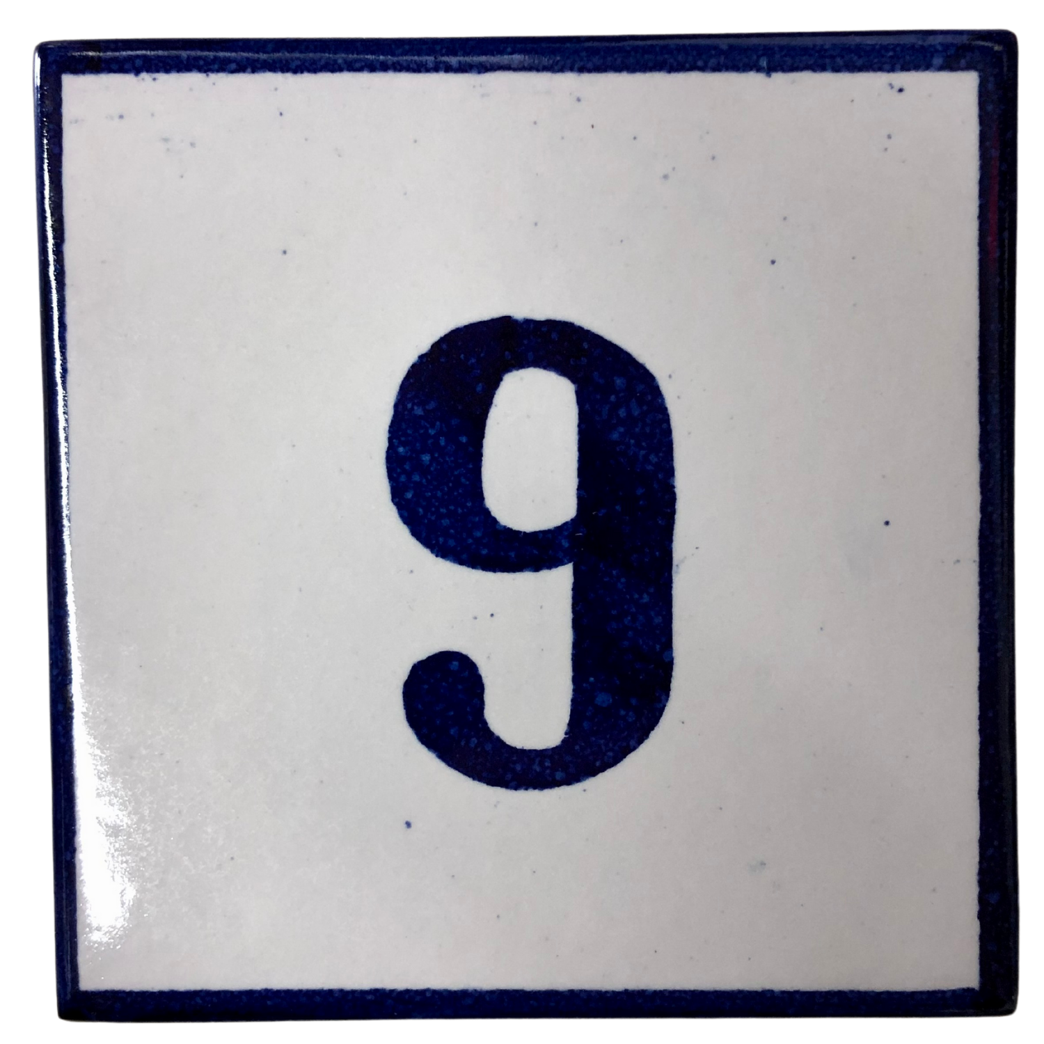 Cerâmica Vieira Hand-Painted Portuguese Numbered Tile 9