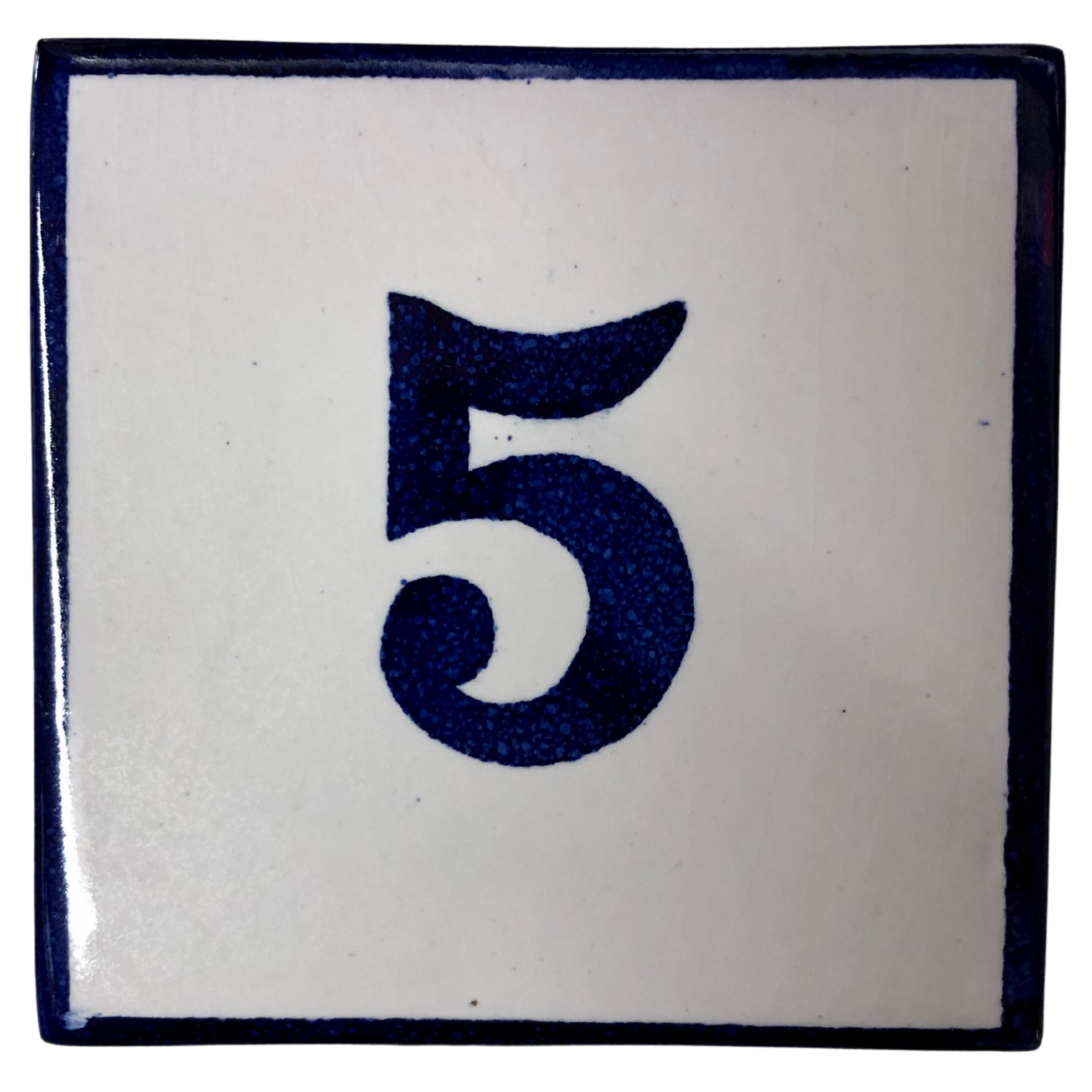Cerâmica Vieira Hand-Painted Portuguese Numbered Tile 5