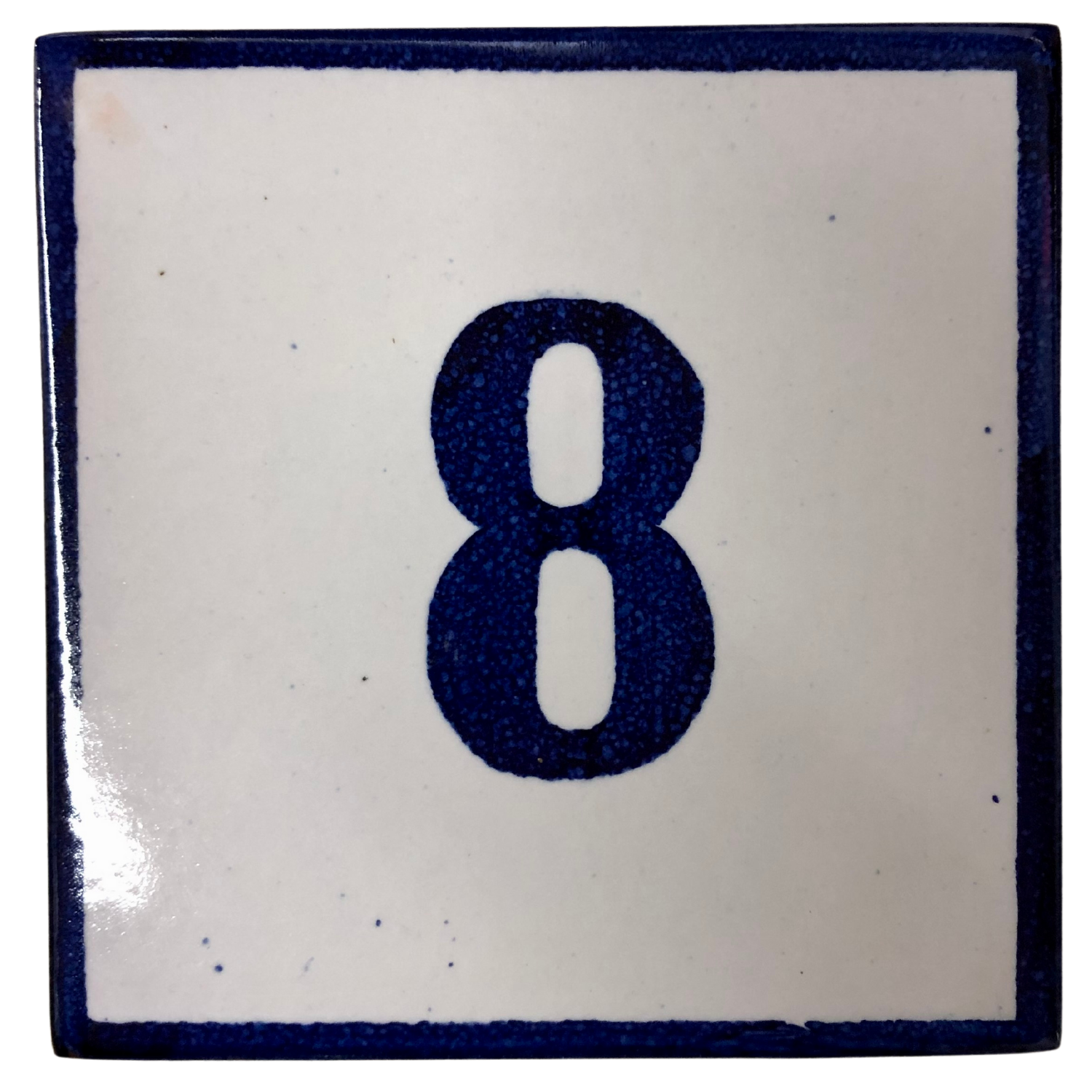 Cerâmica Vieira Hand-Painted Portuguese Numbered Tile 8