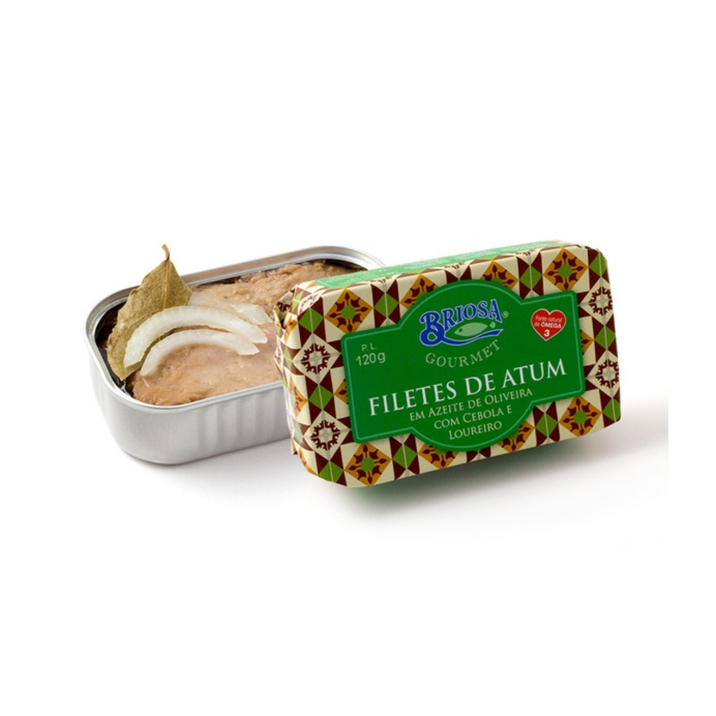 Briosa Gourmet Tuna Fillets in Olive Oil with Onion and Laurel
