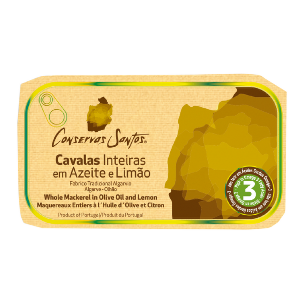 Conservas Santos Whole Mackerel in Olive Oil and Lemon