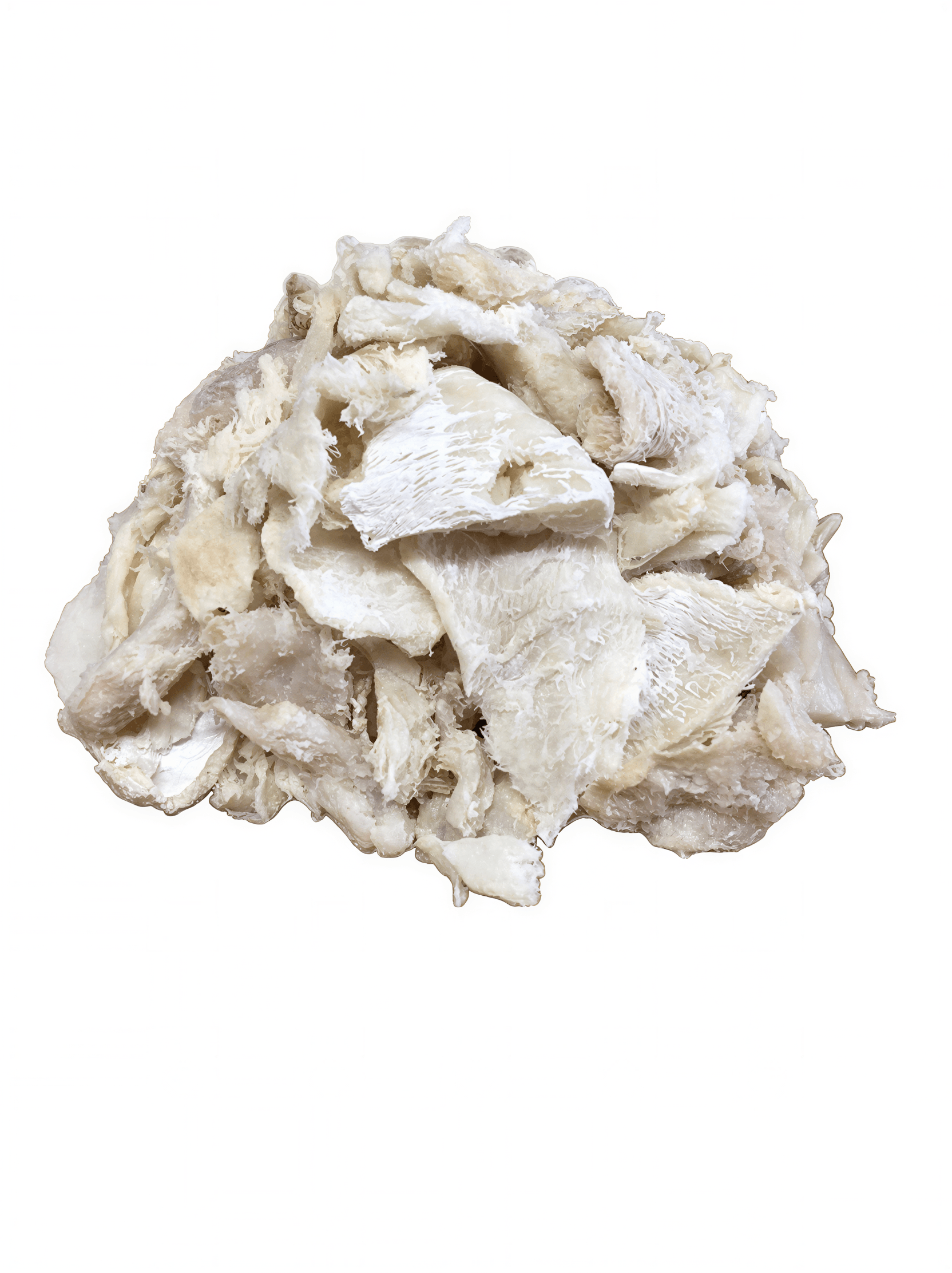 A pile of boneless salt cod pieces