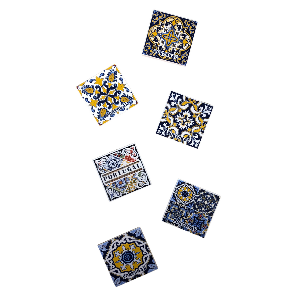 Azulejo Ceramic Magnets - Set of 6