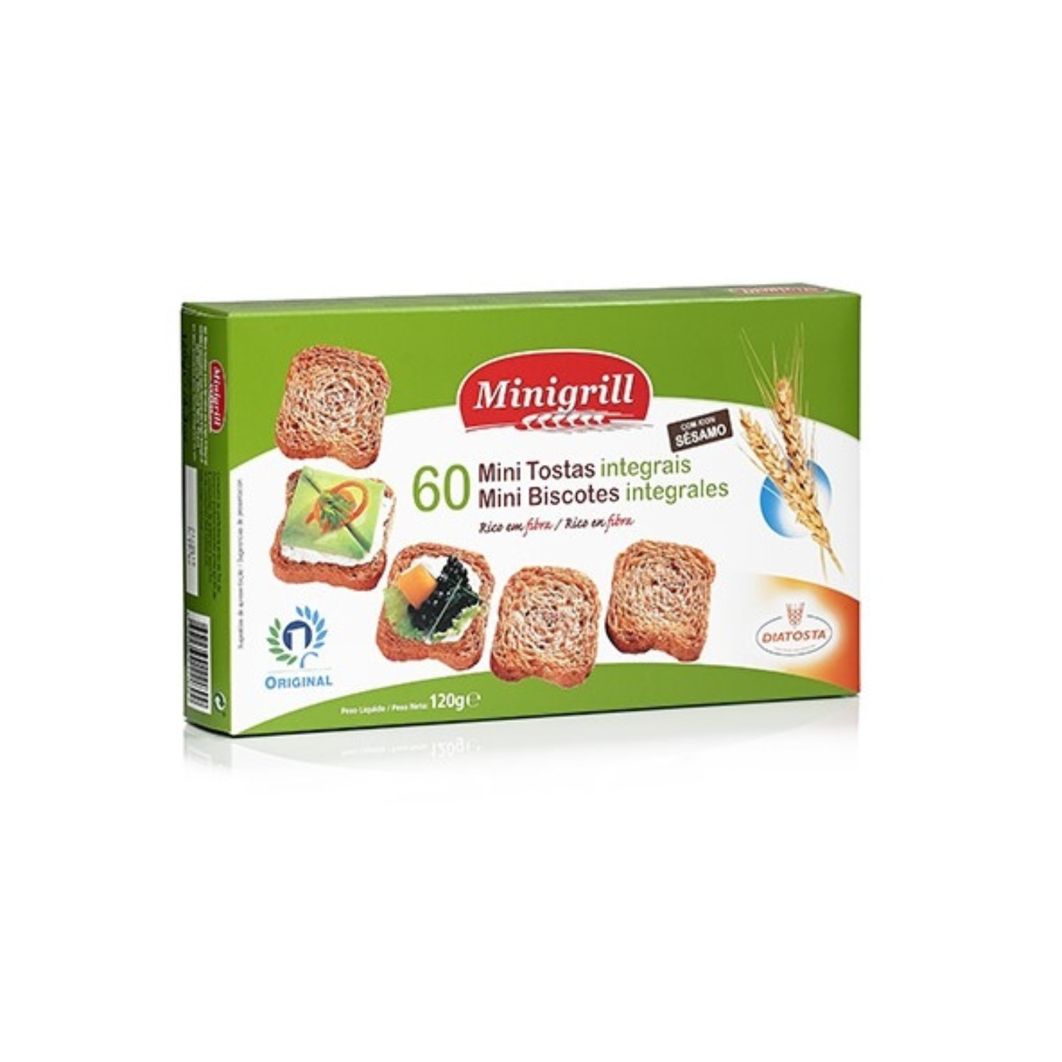 Minigrill Whole Wheat Mini Toast - 120g