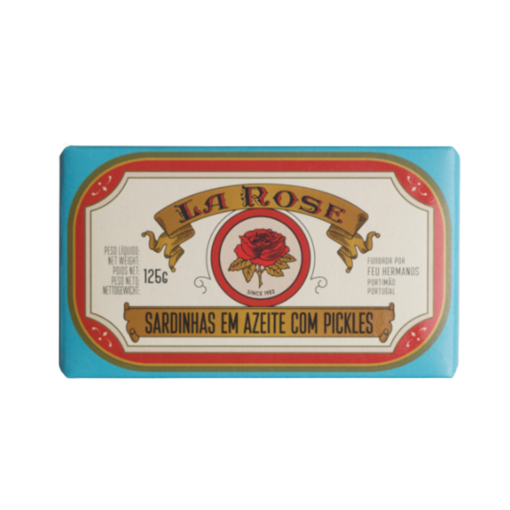 La Rose Sardines in Olive Oil with Pickles