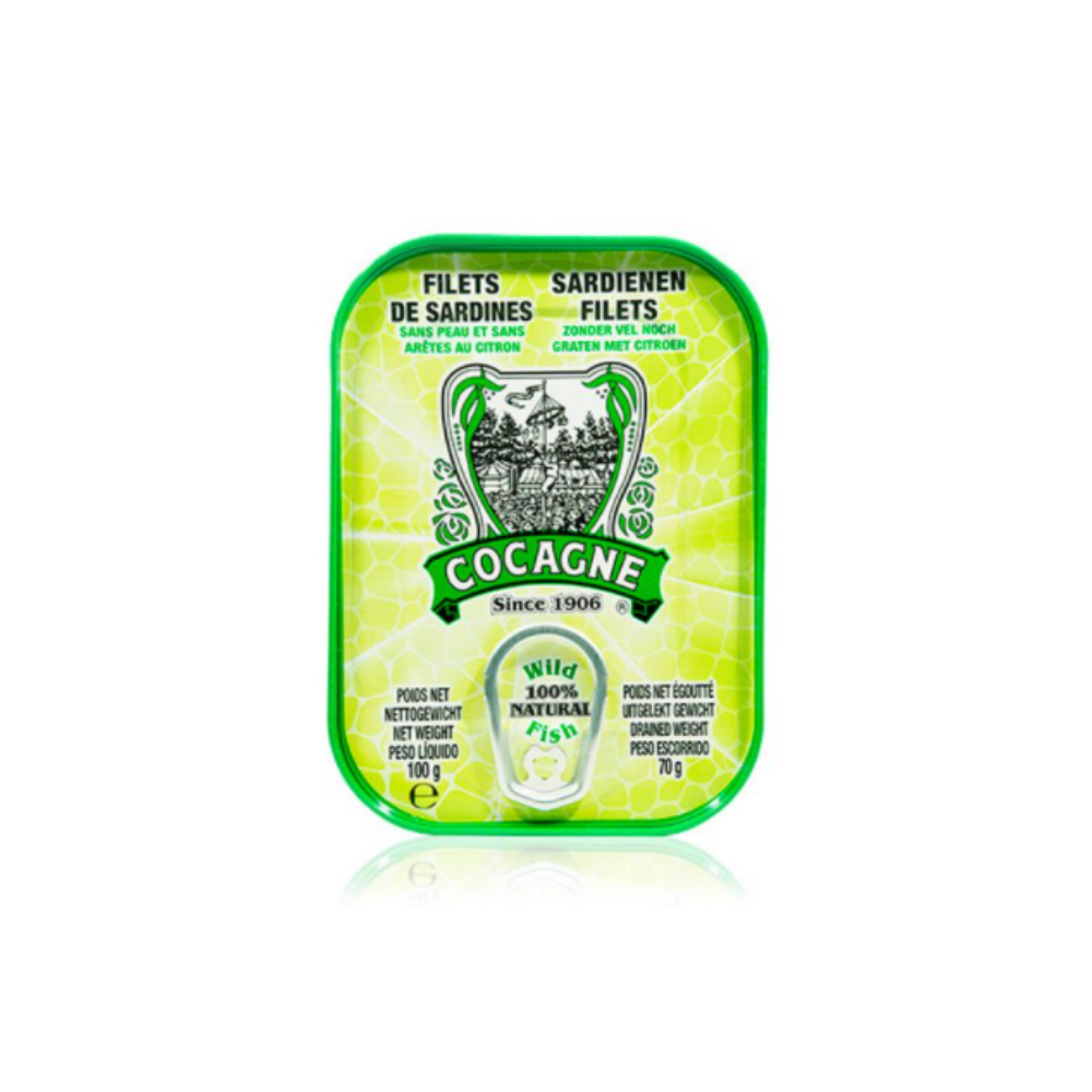 Cocagne Skinless and Boneless Sardine Fillets with Lemon