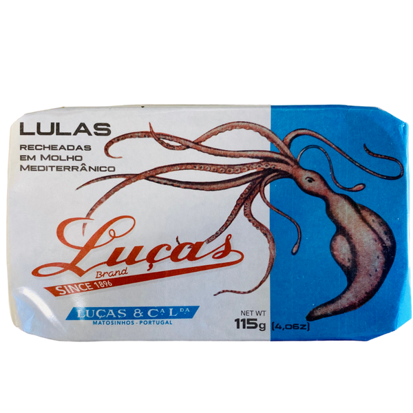 Luças Stuffed Squids in Mediterranean Sauce