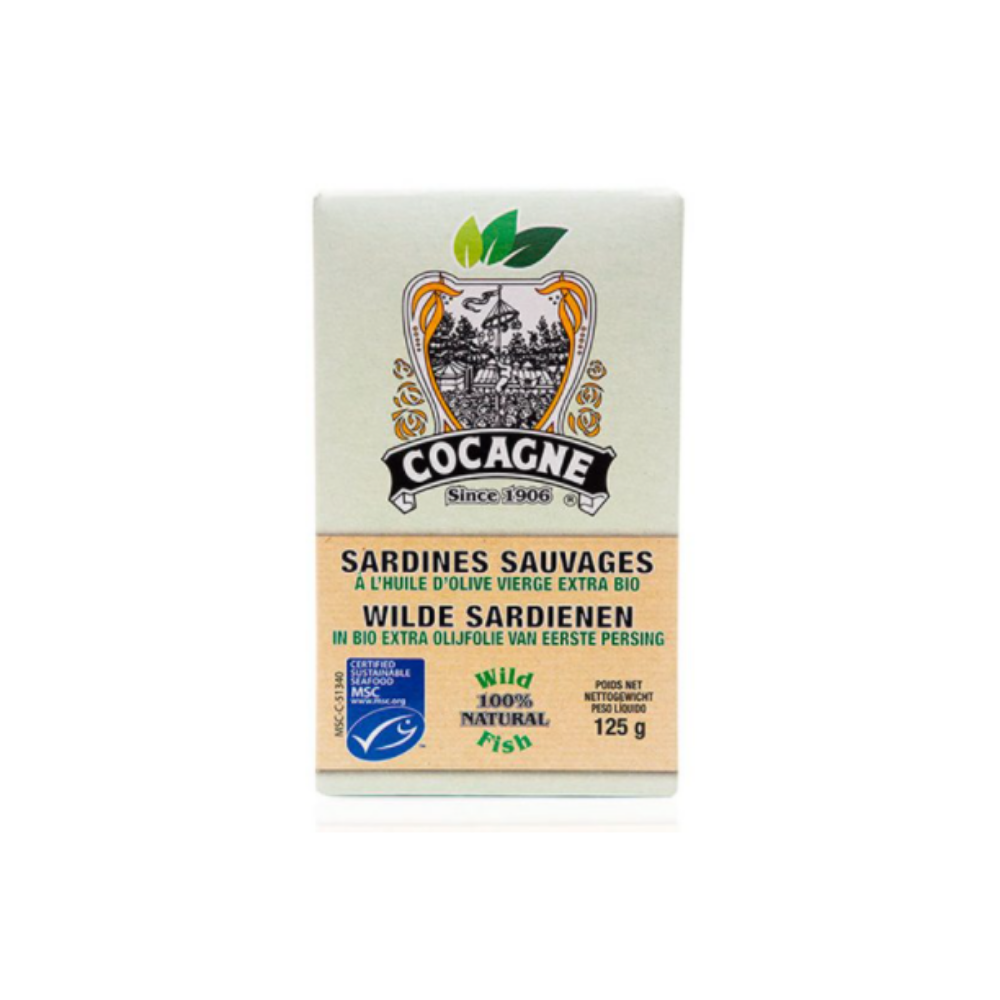 Cocagne Wild Sardines in Organic Extra Virgin Olive Oil