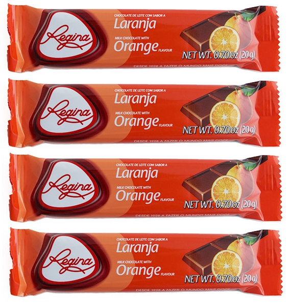 Regina Orange Flavored Milk Chocolate - 4 Pack