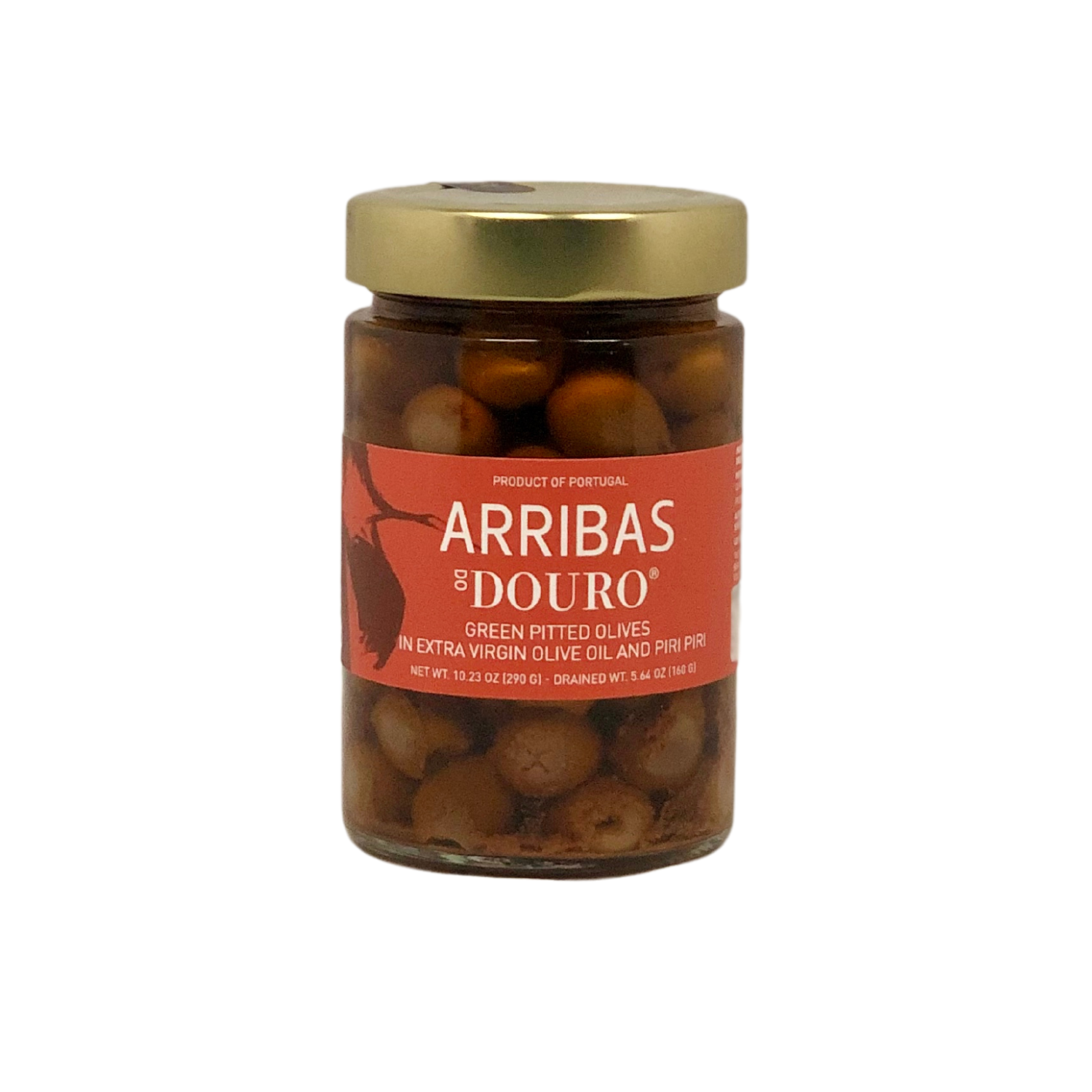 Arribas do Douro Green Pitted Olives in Extra Virgin Olive Oil and Piri-Piri