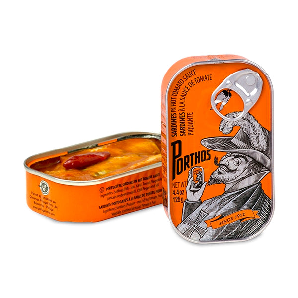 Porthos Sardines Hot Tomato Sauce 125gr
